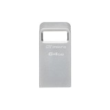 Kingston Technology DataTraveler 64GB Micro 200MB/s Metallo USB 3.2 Gen 1