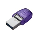 Kingston Technology DataTraveler microDuo 3C USB chiavetta USB 64 GB USB Type-A / USB Type-C 3.2 Gen 1 (3.1 Gen 1) Viola Acciaio