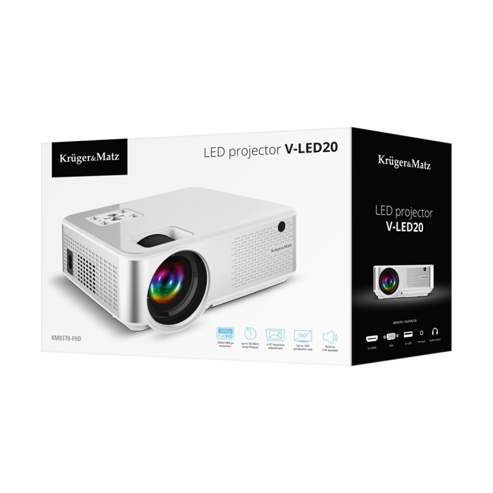 Kruger & Matz V-LED20 proiettore LED FullHD 1080p (1920x1080)