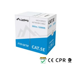 LANBERG CAVO FTP CAT.5E 305M CU FILO GRIGIO