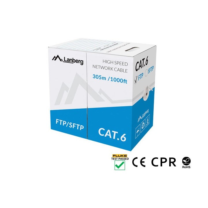 LANBERG CAVO FTP CAT.6 305M FILO CU GRIGIO