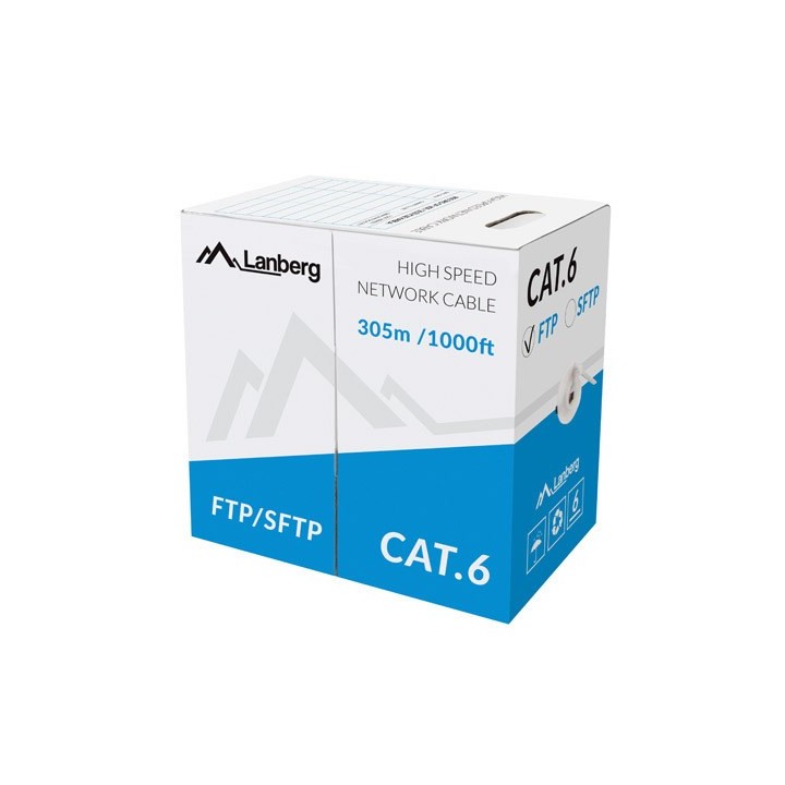 LANBERG CAVO FTP CAT.6 305M FILO CU GRIGIO