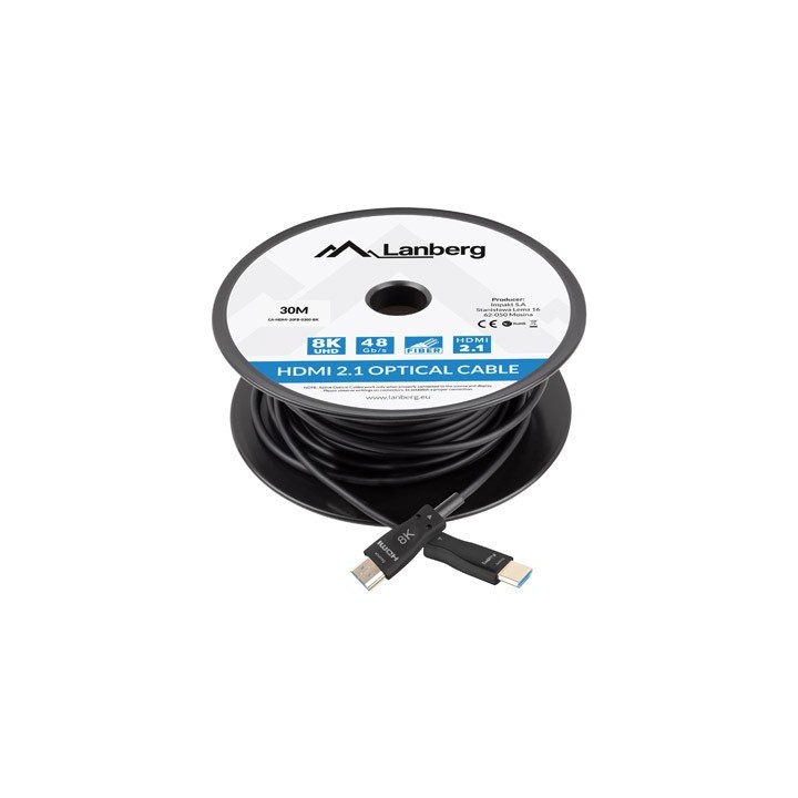 LANBERG cavo HDMI M/M V2.1 30M 8K AOC ottico