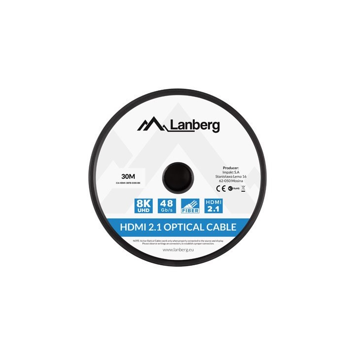 LANBERG cavo HDMI M/M V2.1 30M 8K AOC ottico