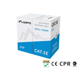 LANBERG CAVO UTP CAT.5E 305M CU FILO GRIGIO