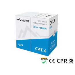 LANBERG CAVO UTP CAT.6 305M FILO CU GRIGIO