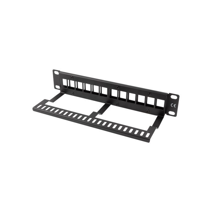 LANBERG PANNELLO DI PERMUTAZIONE VUOTO 12 PORTE 1U 10 NERO