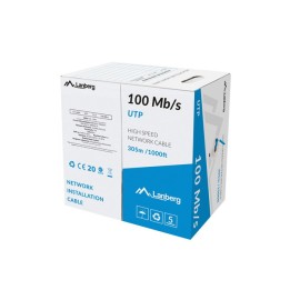 LANBERG LAN UTP CAVO 100MB/S 305M FILO CCA BLU