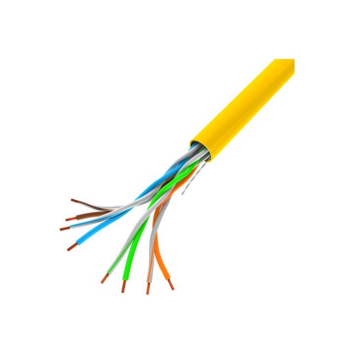 LANBERG LAN UTP CAVO 100MB/S 305M FILO CCA GIALLO