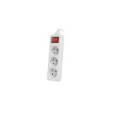 LANBERG CIABATTA 3M bianco 3X 230V PL con interruttore