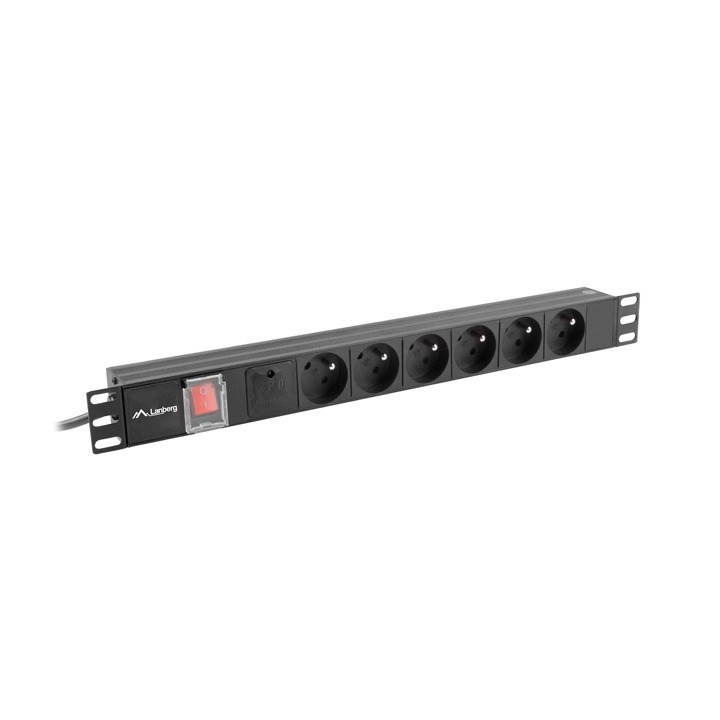 LANBERG Ciabatta PDU rack 19 (1U 16A 6X 230V PL 2m)