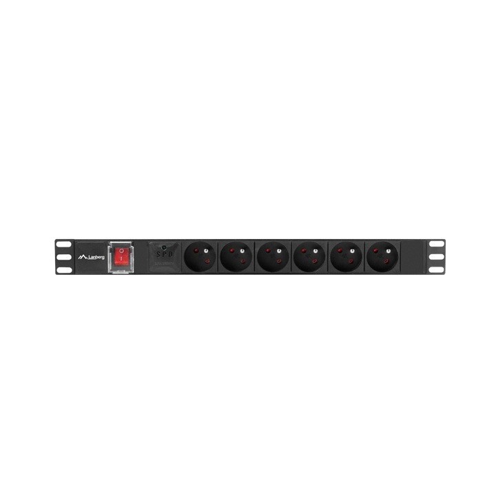 LANBERG Ciabatta PDU rack 19 (1U 16A 6X 230V PL 2m)