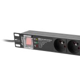 LANBERG Ciabatta PDU rack 19 (1U 16A 7X 230V PL 2m)