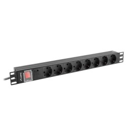 LANBERG Ciabatta PDU rack 19 (1U 16A 8X Shuko 2m)