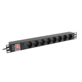 LANBERG Ciabatta PDU rack 19 (1U 16A 8X Shuko 2m)