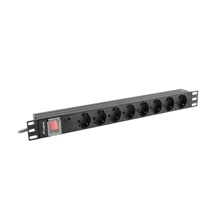 LANBERG Ciabatta PDU rack 19 (1U 16A 8X Shuko 2m)