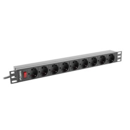 LANBERG CIABATTA RACK 19 PDU 1U 9X SCHUKO