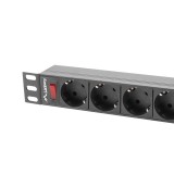 LANBERG CIABATTA RACK 19 PDU 1U 9X SCHUKO
