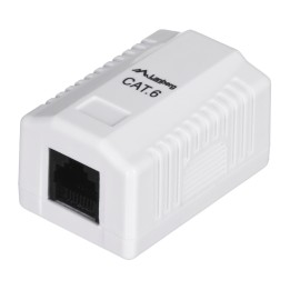 LANBERG PRESA A PARETE CAT.6 1XRJ45 BIANCA