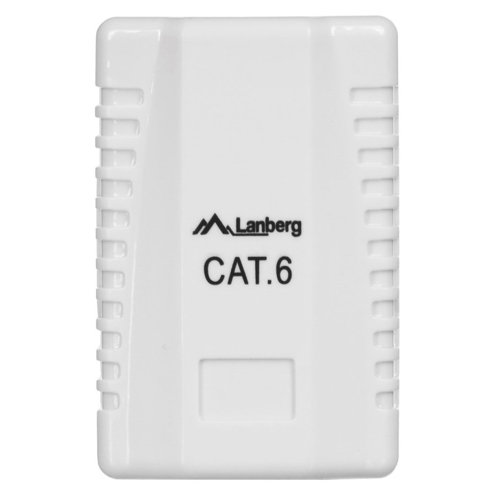 LANBERG PRESA A PARETE CAT.6 1XRJ45 BIANCA