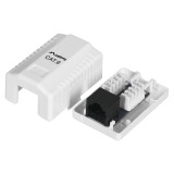 LANBERG PRESA A PARETE CAT.6 1XRJ45 BIANCA
