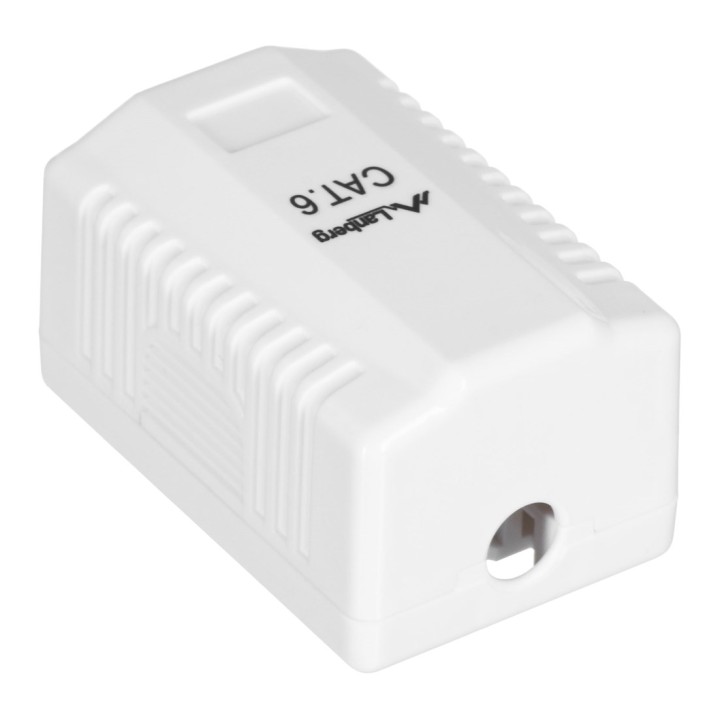 LANBERG PRESA A PARETE CAT.6 1XRJ45 BIANCA