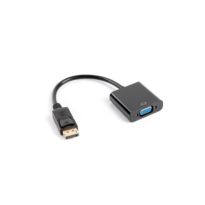 Lanberg AD-0002-BK adattatore cavo video 0.2 m VGA (D-Sub) DisplayPort nero