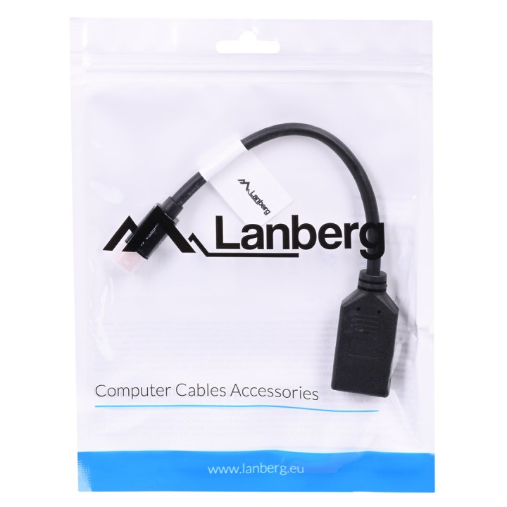 Lanberg AD-0003-BK DisplayPort cavo 0.12 m Mini DisplayPort nero