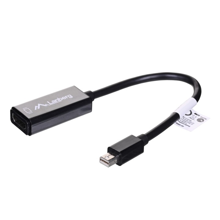 Lanberg AD-0005-BK adattatore cavo video 0.2 m Mini DisplayPort HDMI Type A (Standard) nero