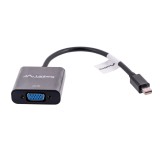 Lanberg AD-0006-BK adattatore cavo video 0.2 m VGA (D-Sub) Mini DisplayPort nero