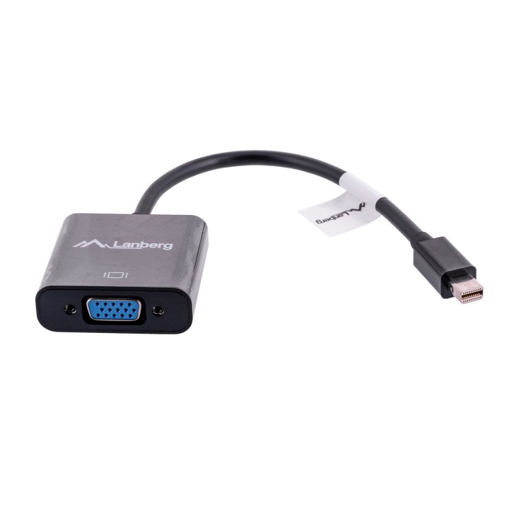 Lanberg AD-0006-BK adattatore cavo video 0.2 m VGA (D-Sub) Mini DisplayPort nero