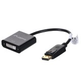 Lanberg AD-0007-BK adattatore cavo video 0.1 m DisplayPort DVI-D nero