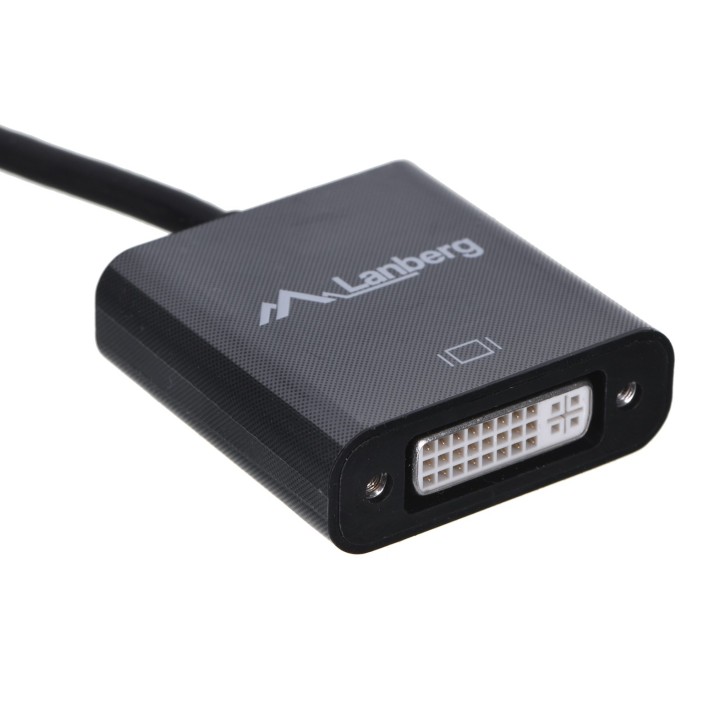 Lanberg AD-0007-BK adattatore cavo video 0.1 m DisplayPort DVI-D nero