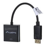 Lanberg AD-0007-BK adattatore cavo video 0.1 m DisplayPort DVI-D nero