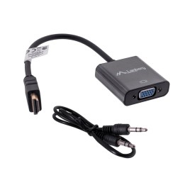 Lanberg AD-0017-BK adattatore cavo video 0.2 m VGA (D-Sub) HDMI Type A (Standard) nero