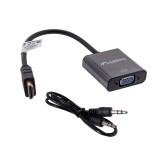 Lanberg AD-0017-BK adattatore cavo video 0.2 m VGA (D-Sub) HDMI Type A (Standard) nero