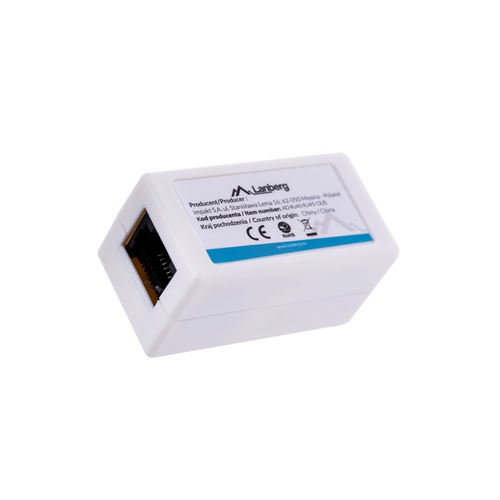 Lanberg AD-RJ45-RJ45-OU5 adattatore genere cavo RJ-45 bianco