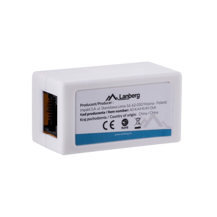 Lanberg AD-RJ45-RJ45-OU6 splitter di rete bianco