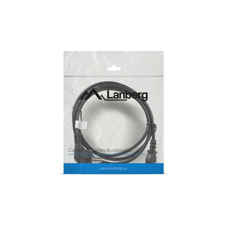 Lanberg CA-C13C-11CC-0018-BK cavo di alimentazione nero 1.8 m C13 accoppiatore CEE7/7