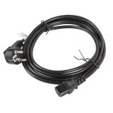 Lanberg CA-C13C-11CC-0030-BK cavo alimentazione nero 3 m C13 accoppiatore CEE7/7