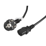 Lanberg CA-C13C-11CC-0030-BK cavo alimentazione nero 3 m C13 accoppiatore CEE7/7