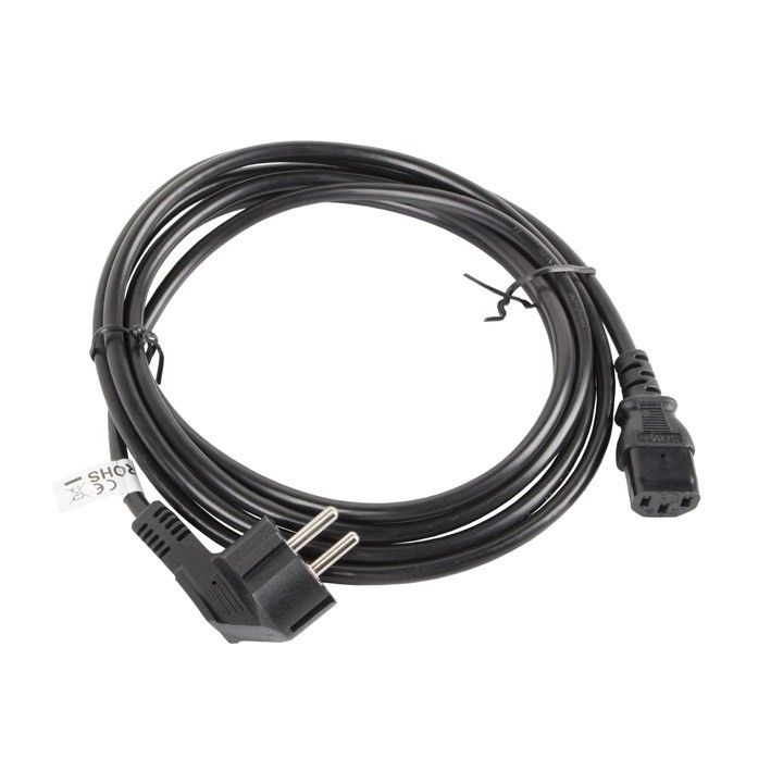 Lanberg CA-C13C-11CC-0030-BK cavo alimentazione nero 3 m C13 accoppiatore CEE7/7