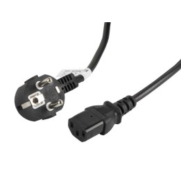 Lanberg CA-C13C-11CC-0050-BK cavo di alimentazione nero 5 m C13 accoppiatore CEE7/7