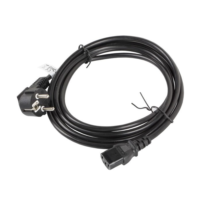 Lanberg CA-C13C-11CC-0050-BK cavo di alimentazione nero 5 m C13 accoppiatore CEE7/7