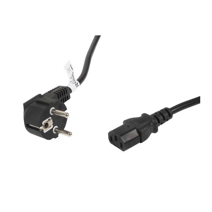 Lanberg CA-C13C-11CC-0100-BK cavo di alimentazione nero 10 m C13 accoppiatore CEE7/7