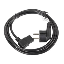 Lanberg CA-C13C-12CC-0018-BK cavo di alimentazione nero 2 m C13 accoppiatore CEE7/7