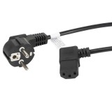 Lanberg CA-C13C-12CC-0018-BK cavo di alimentazione nero 2 m C13 accoppiatore CEE7/7