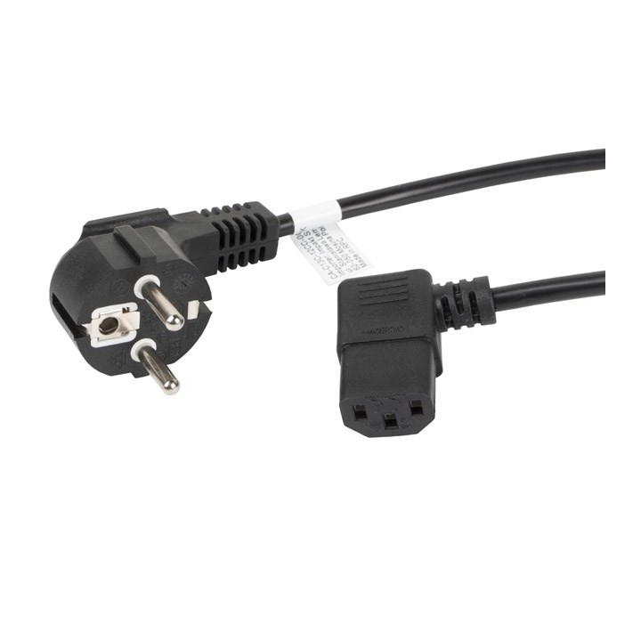 Lanberg CA-C13C-12CC-0018-BK cavo di alimentazione nero 2 m C13 accoppiatore CEE7/7