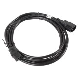 Lanberg CA-C13E-11CC-0030-BK cavo di alimentazione nero 3 m C13 accoppiatore C14 accoppiatore