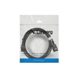 Lanberg CA-C13E-11CC-0030-BK cavo di alimentazione nero 3 m C13 accoppiatore C14 accoppiatore
